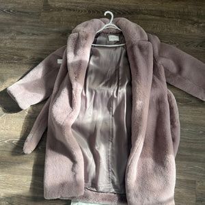 brand new long fur babaton aritizia coat